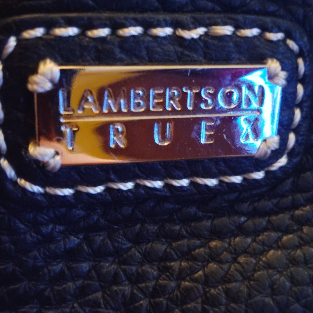 HUGE Lambertson Truex Black Suede Leather Bag Tote Overnight Laptop EXCELLENT - Picture 8 of 9